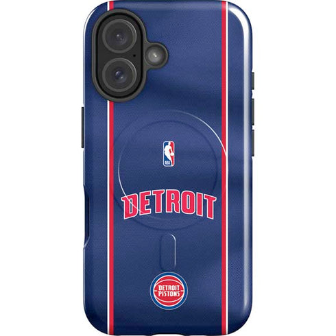 NBA Detroit Pistons Jersey iPhone 16 Magsafe Impact Case